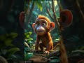 The Little Monkey's Big Adventure: Finding MOM #shorts #FairyTalesShorts #fairytales