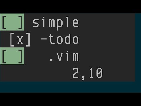 simple-todo.vim, simplest GitHub-like todo list manager