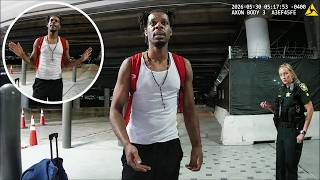 Police Surprise Passenger Outside Airport After He Terrorizes Airline Staff