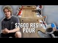 Pouring $7600 of Resin in a 20ft Table