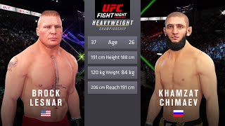 Brock Lesnar vs Khamzat Chimaev Full Fight - UFC Fight Night