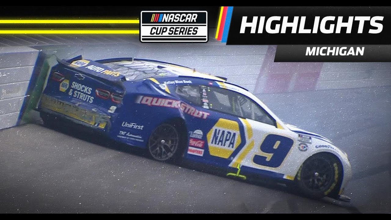 Chase Elliott spins, wrecks out at Michigan