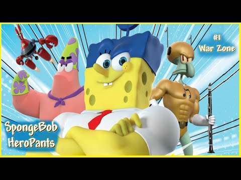 SpongeBob HeroPants War Zone World 1 Full Playthrough No Commentary HD Vita Gameplay 