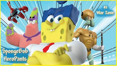 SpongeBob HeroPants - War Zone (World #1) Full Playthrough - No Commentary (HD Vita Gameplay)