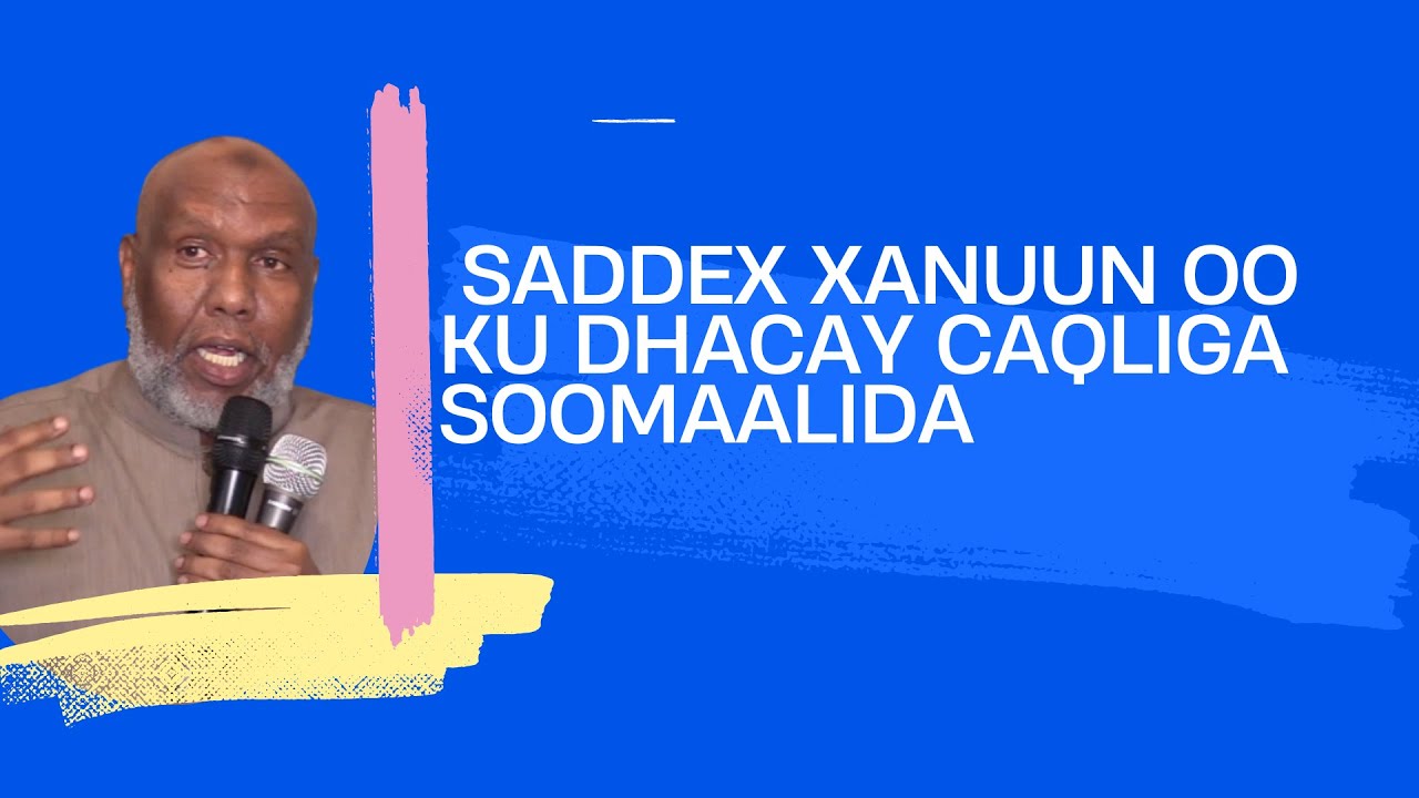 SADDEX XANUUN OO KU DHACA CAQLIGA SOOMAALIDA OO LA OGAADAY YouTube