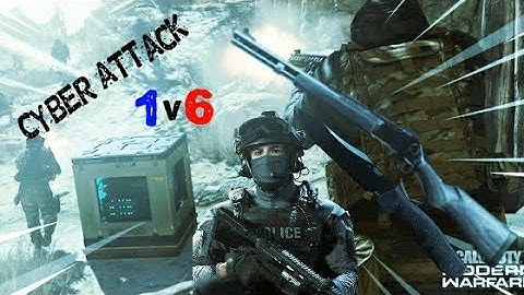 Modern Warfare|Cyber Attack |1v6 Clutch|Mk 2 Carbine & Combat Knife Only|