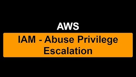 AWS IAM Abuse Privilege Escalation
