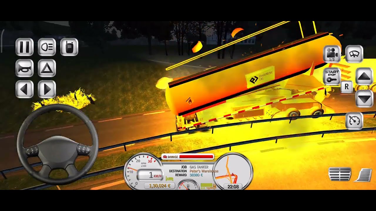 Truck🚛 crash 😱 and blast💥💣 on highway🛣️ turn