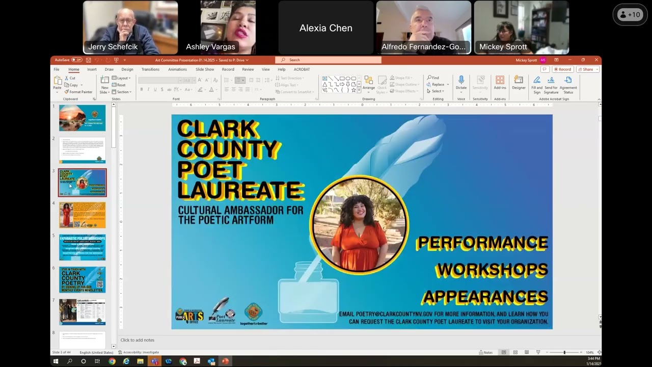 Clark County Art Committee Meeting : January 14, 2025