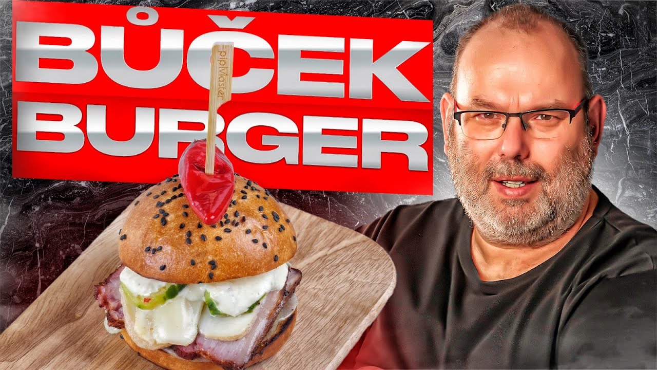 Grilovaný bůček v burgru | Festivalová pochoutka s cibulí, křenem a nakládanými okurkami #458