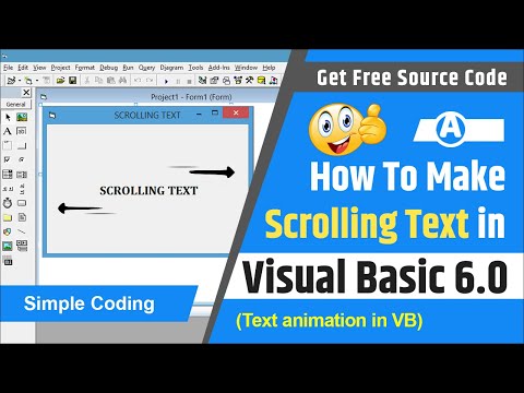How to make scrolling text in visual basic 6.0 | Text animation in VB