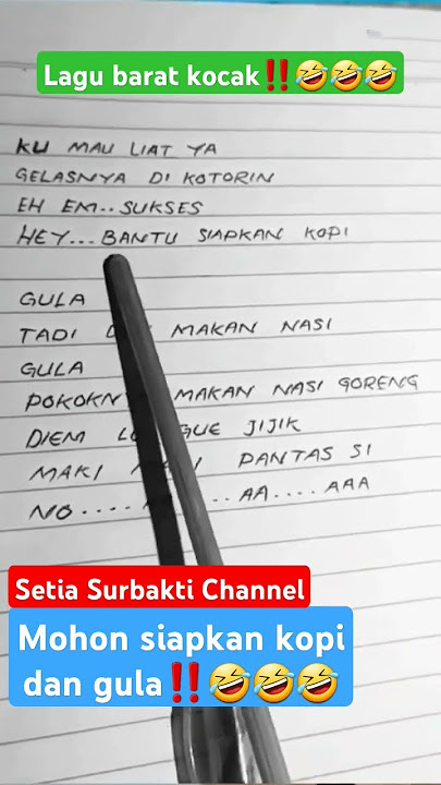 LAGU BARAT KOCAK TERBARU‼️ SIAPKAN KOPI DAN GULA‼️🤣🤣🤣