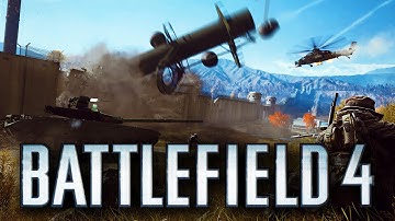 Battlefield 4 Caspian Border Conquest Gameplay (Levolution, Attack Helicopter, USAS-12 and More!)