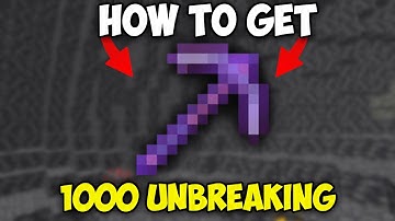 How to Get 1000 Unbreaking Pickaxe in Minecraft | Pickaxe 1000 Unbreaking