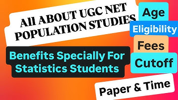 ALL ABOUT UGC NET POPULATION STUDIES