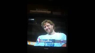 Dirk Nowitzki Championship Celebration Interview