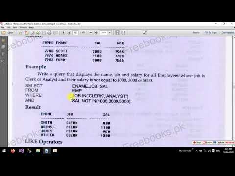 06   SQL SELECT Statement   Part 5   Using BETWEEN AND, LIKE, IN and IS NULL operators