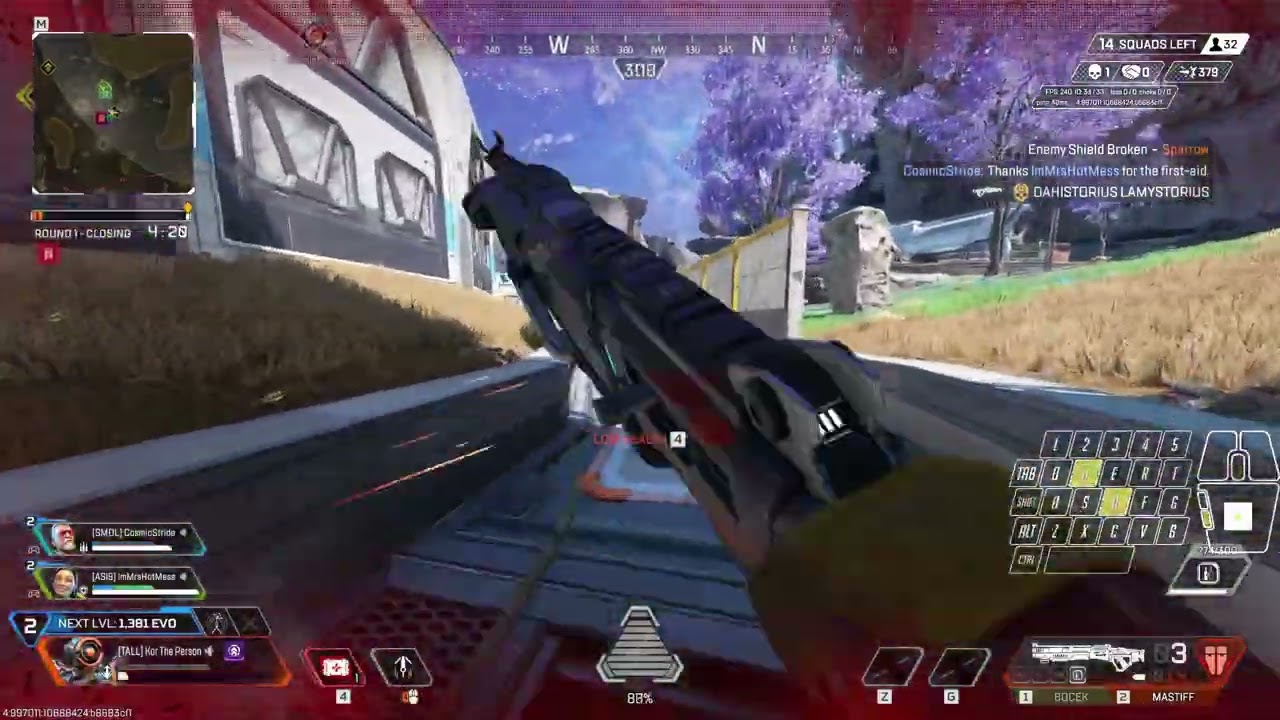 Got the team reset and low HP knocked two Apex Legends Trios 03022026