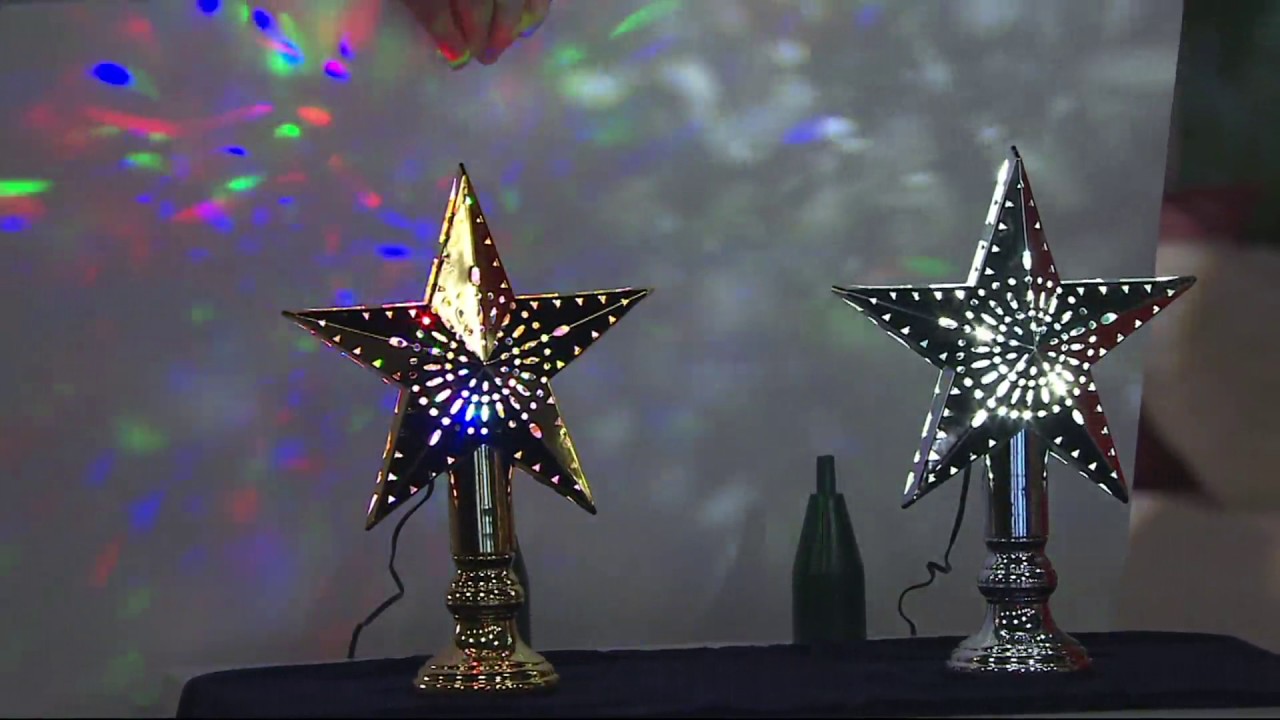 Kringle Express Kaleidoscope Lighting Effect Tree Topper w/ Tabletop