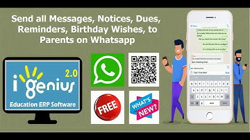 i-Genius 2.0: School & College ERP Software with Free Bulk whatsapp tool to send msg to all students