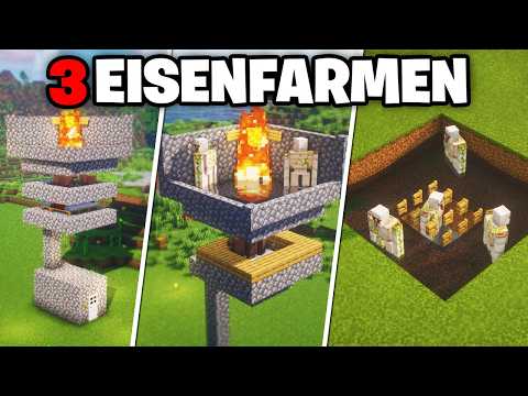 3 einfache Eisenfarmen in Minecraft bauen - Minecraft Eisenfarm bauen Tutorial