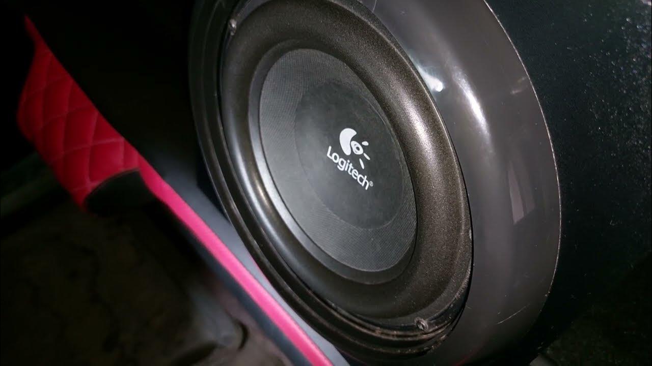 Logitech Z906 subwoofer in car JBL club 5501 monoblock overpowered