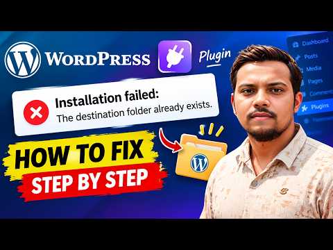 Installation Failed Destination Folder Already Exists WordPress Plugin Error Fixed