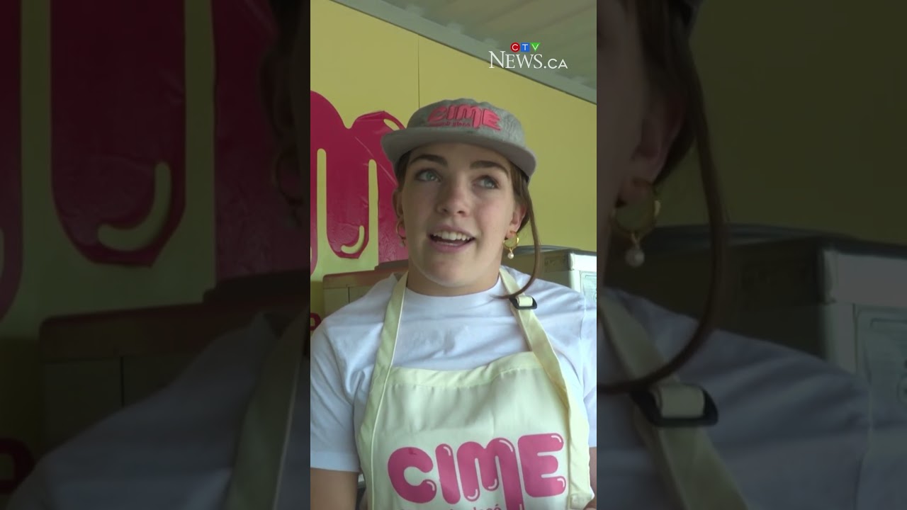 Teen opens her own ice cream shop in Quebec's Laurentians