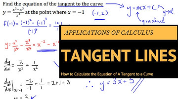 Finding the Equation of a Tangent Line Using Derivatives (EXAMPLE)