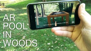 2 Best Augmented Reality Pool Games - Playing AR Pool in Woods screenshot 4