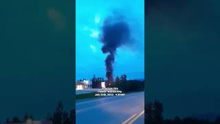 structure fire on the palmer-wasilla highway in Wasilla Alaska. July 25th 2023 at 4:30 a.m.