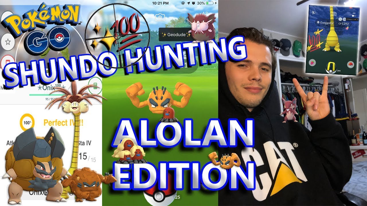 Pokémon GO - Shundo Hunting Shiny 100% Pokémon - Alolan Edition - YouTube