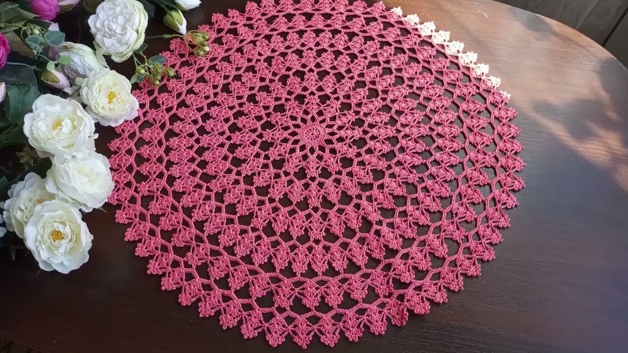 Gorgeous✨ Flower Crochet Thalposh ❤Doily👌 Mandala 😍Lokaricha 🥰Placemat easy to Beginners
