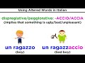 Understanding Italian Altered Words
