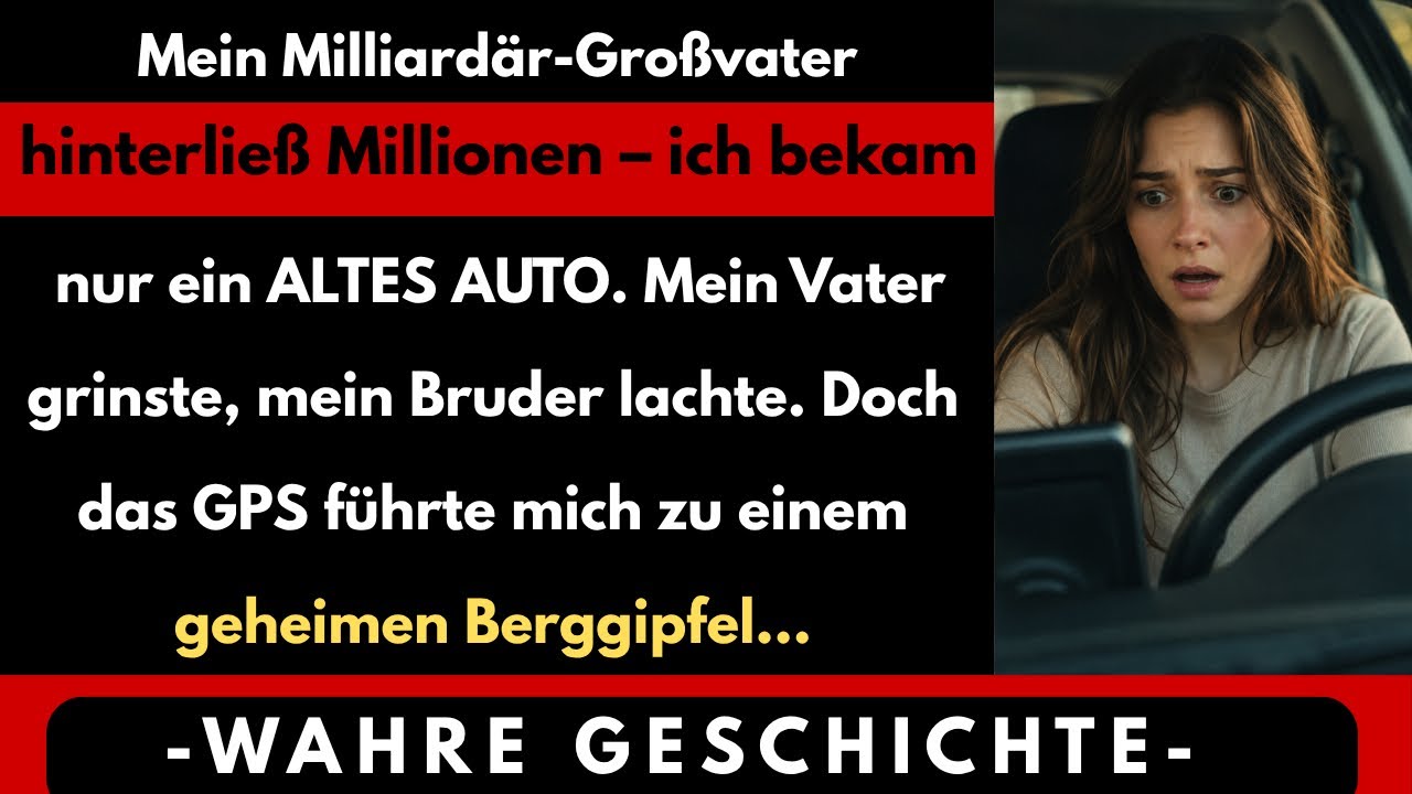 Ich saß am äußersten Ende des Mahagonitisches, als der Anwalt meinen Namen nannte – und mein Bruder Julian in schallendes Gelächter ausbrach. „Ein zehn Jahre alter Schrotthaufen für das...