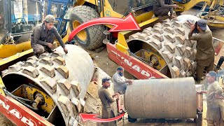 Pad Foot Installation of Dynapac Road Roller | How to pad foot install | Dynapac Road Roller