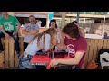 Armwrestling at the beach - 17 year old Auden Larratt