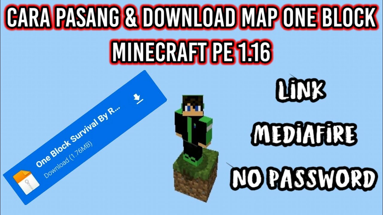 Download Map One Block Di Minecraft 1.16 MCPE - YouTube