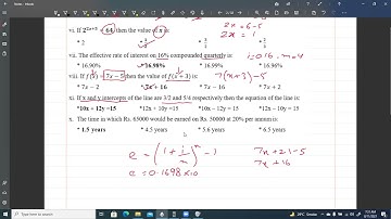 XI Business Mathematics MCQs Model Paper part 1 KARACHI BOARD