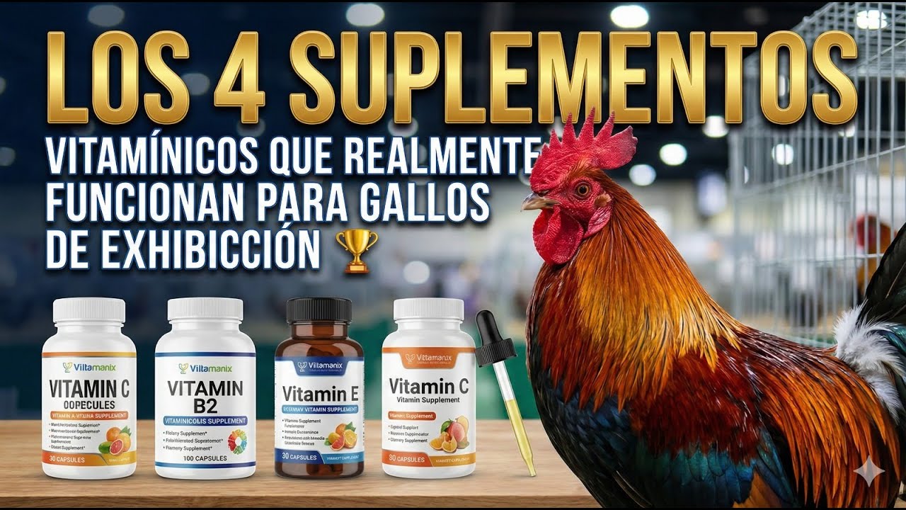 Los 4 suplementos vitamínicos que realmente funcionan para gallos de exhibición