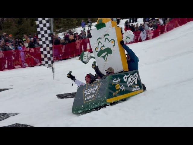 Spectacular sleds race down the slopes at Mountainfest - YouTube