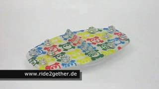 Ride2Gether.de Icetools Snowtool Grip Mat Snowboard Pat Skull White