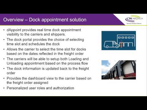 dAppoint Demo -  Dock Scheduling Application - TM Carrier Collaboration Portal Addon