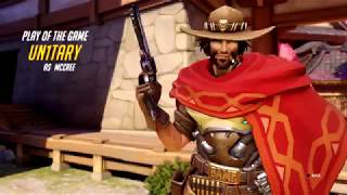 Overwatch MCCREE Team Kill to secure the win! Competitive Play of The Game
