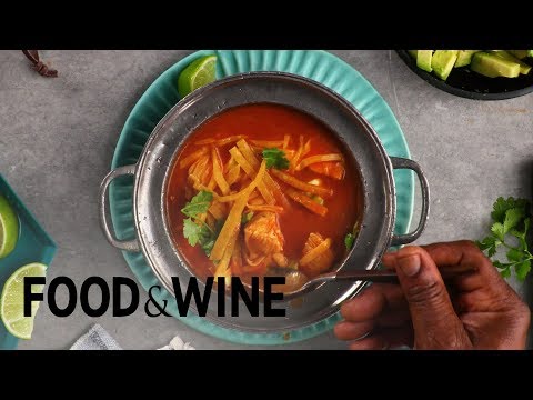 tortilla-soup-with-chicken-and-avocado-|-recipe-|-food-&-wine