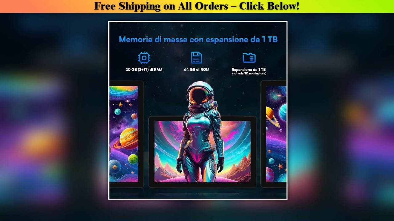 Newest Tablet 10 Inch Android 15 Octa-Core 20GB RAM 64GB ROM 1280x800 IPS Tablets PC WiFi6