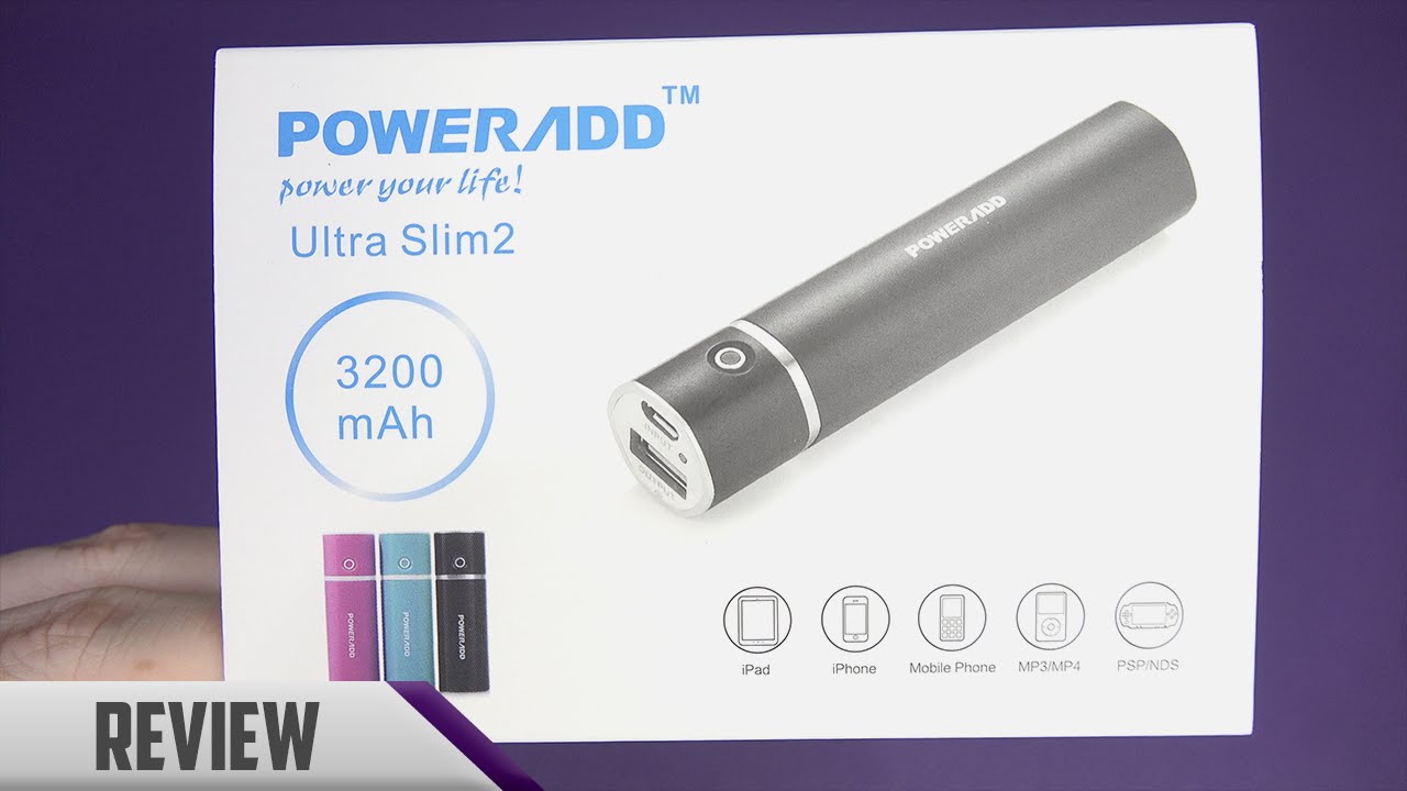 Poweradd Ultra Slim 2 3200mAh Portable Charger - YouTube