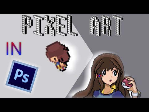 PIXEL ART IN PHOTOSHOP DRAWING TUTORIAL!