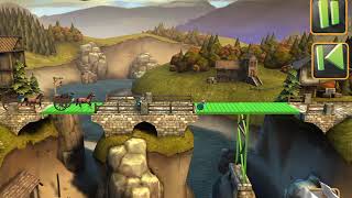 Bridge Constructor Medieval FULL WALKTHROUGH with all Golden Crowns Collected LEVEL I - 1