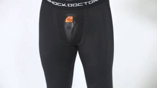 SHOCK DOCTOR 230 CORE LONG COMPRESSION SHORT WITH BIO-FLEX CUP